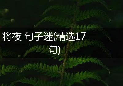 将夜 句子迷(精选17句)