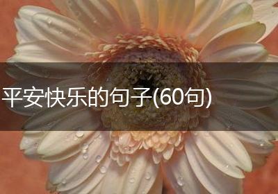 平安快乐的句子(60句)