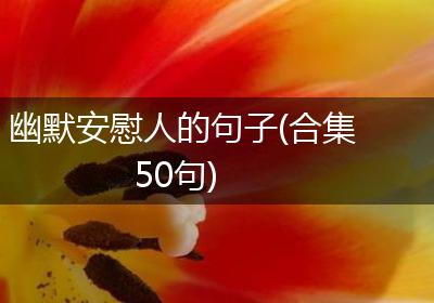 幽默安慰人的句子(合集50句)