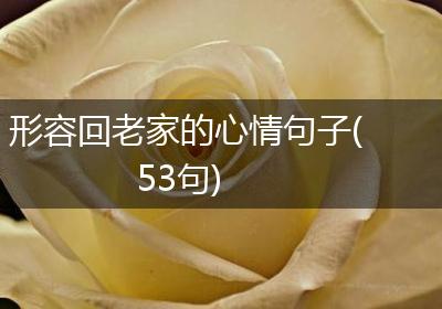 形容回老家的心情句子(53句)