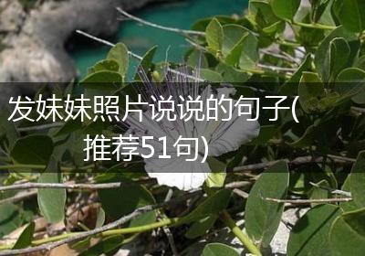 发妹妹照片说说的句子(推荐51句)