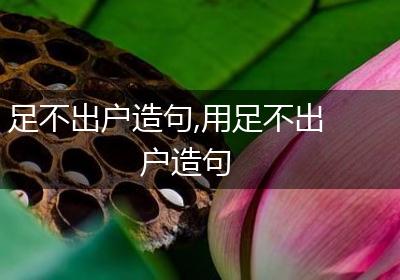 足不出户造句,用足不出户造句