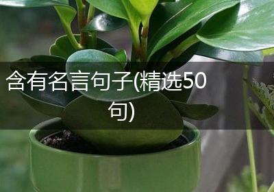 含有名言句子(精选50句)