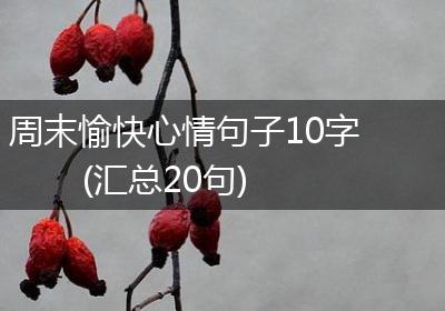 周末愉快心情句子10字(汇总20句)