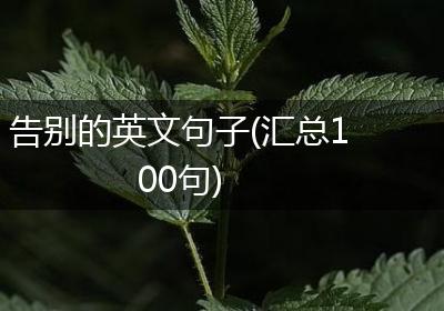 告别的英文句子(汇总100句)