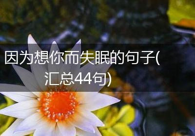 因为想你而失眠的句子(汇总44句)