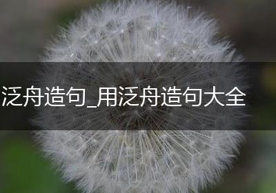 泛舟造句_用泛舟造句大全