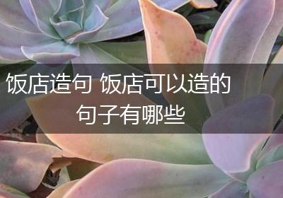 饭店造句 饭店可以造的句子有哪些