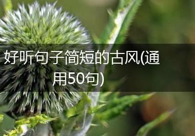 好听句子简短的古风(通用50句)