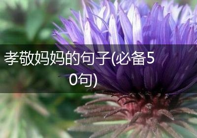 孝敬妈妈的句子(必备50句)