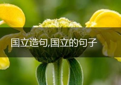 国立造句,国立的句子