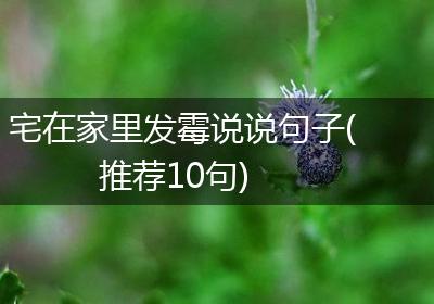 宅在家里发霉说说句子(推荐10句)