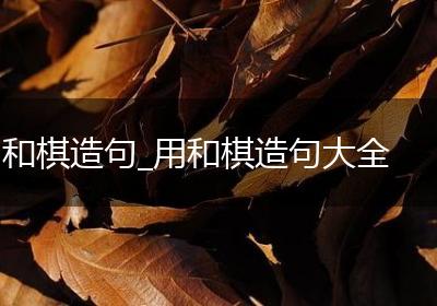 和棋造句_用和棋造句大全