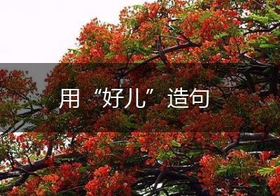 用“好儿”造句