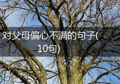 对父母偏心不满的句子(10句)