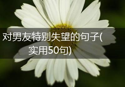 对男友特别失望的句子(实用50句)
