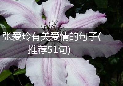 张爱玲有关爱情的句子(推荐51句)