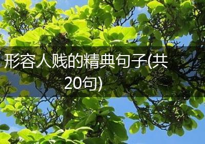 形容人贱的精典句子(共20句)