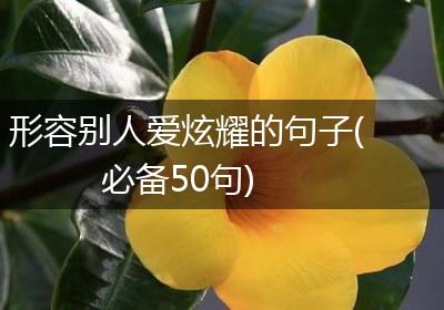 形容别人爱炫耀的句子(必备50句)