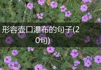 形容壶口瀑布的句子(20句)
