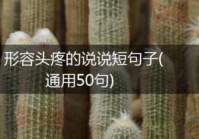 形容头疼的说说短句子(通用50句)