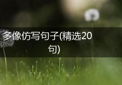 多像仿写句子(精选20句)