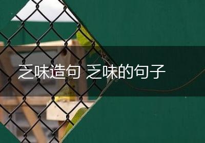 乏味造句 乏味的句子