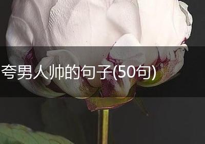 夸男人帅的句子(50句)