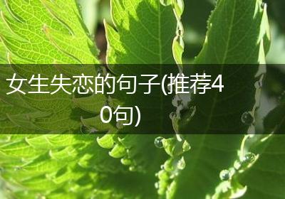 女生失恋的句子(推荐40句)