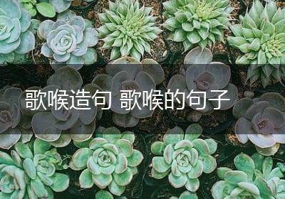 歌喉造句 歌喉的句子