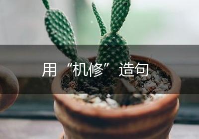 用“机修”造句
