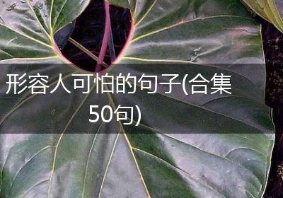 形容人可怕的句子(合集50句)