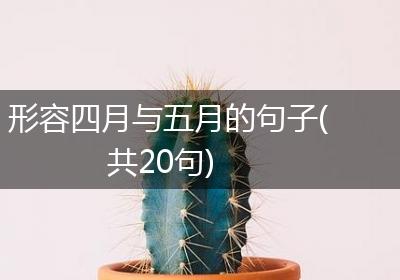 形容四月与五月的句子(共20句)