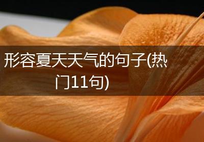 形容夏天天气的句子(热门11句)