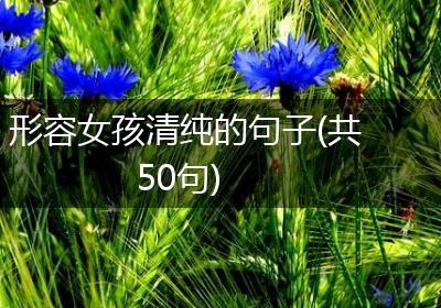 形容女孩清纯的句子(共50句)