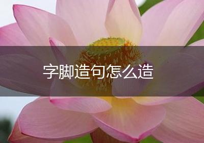 字脚造句怎么造
