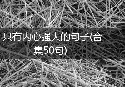 只有内心强大的句子(合集50句)