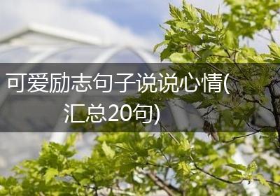 可爱励志句子说说心情(汇总20句)
