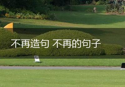 不再造句 不再的句子