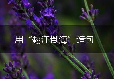 用“翻江倒海”造句