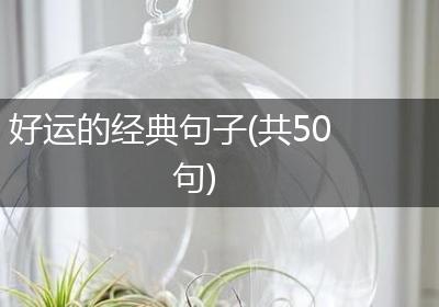 好运的经典句子(共50句)