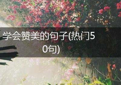 学会赞美的句子(热门50句)