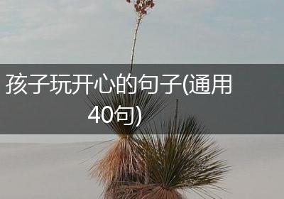 孩子玩开心的句子(通用40句)