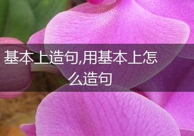 基本上造句,用基本上怎么造句