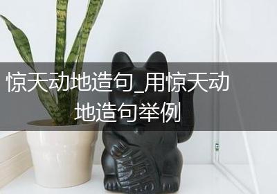 惊天动地造句_用惊天动地造句举例