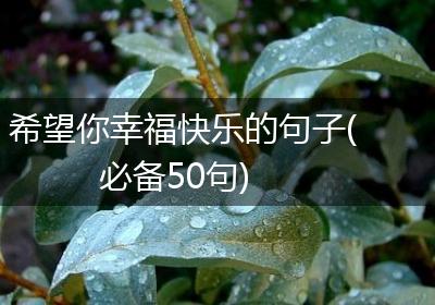 希望你幸福快乐的句子(必备50句)