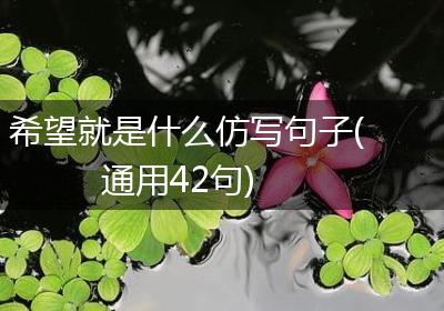 希望就是什么仿写句子(通用42句)