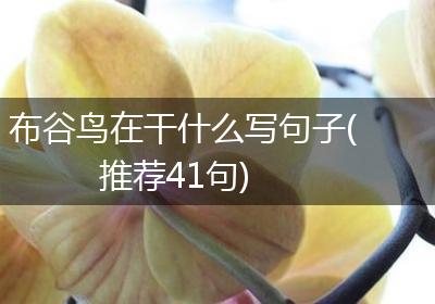 布谷鸟在干什么写句子(推荐41句)