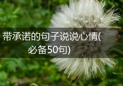 带承诺的句子说说心情(必备50句)