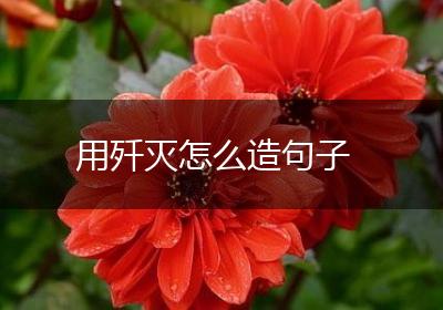 用歼灭怎么造句子